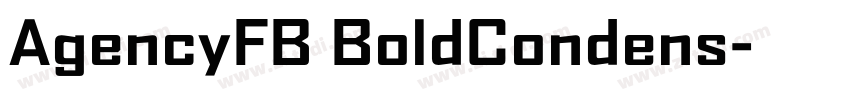 AgencyFB BoldCondens字体转换
